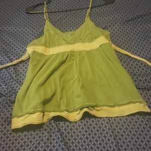 2 shades of green tank top